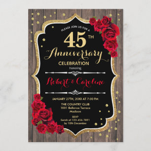 Invitation pour le 45e anniversaire de mariage - B