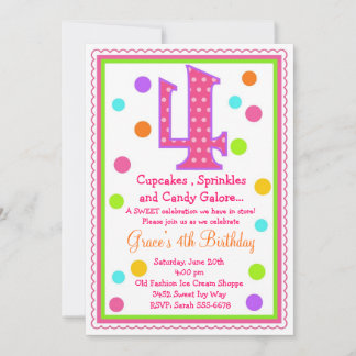 Invitation pour le 4e anniversaire de Sweet Surpri