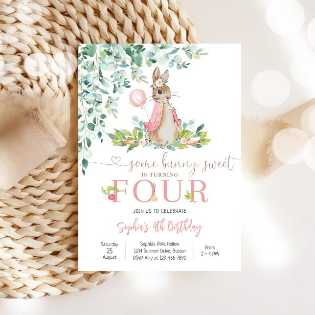 Invitation pour le 4ème anniversaire de Bunny Flor (Créateur téléchargé)