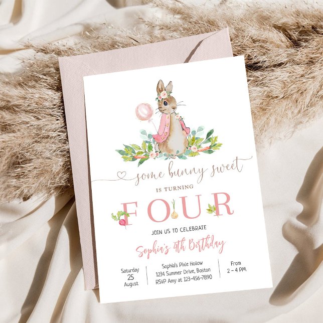 Invitation pour le 4ème anniversaire de Bunny Flor (Créateur téléchargé)