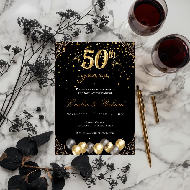 Invitation pour le 50e anniversaire (Créateur téléchargé)