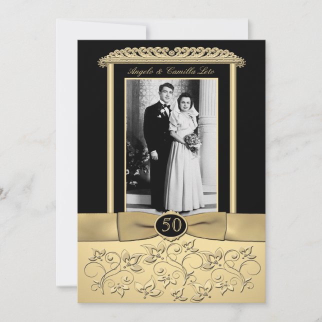Invitation pour le 50e anniversaire avec insertion (Devant)