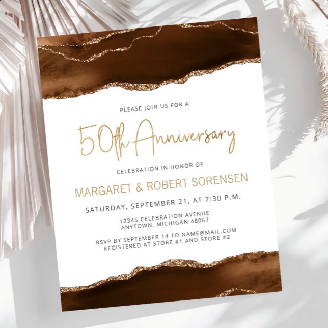 Invitation pour le 50e anniversaire Budget Mocha G (Créateur téléchargé)