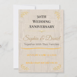 Invitation pour le 50e anniversaire Célébration
