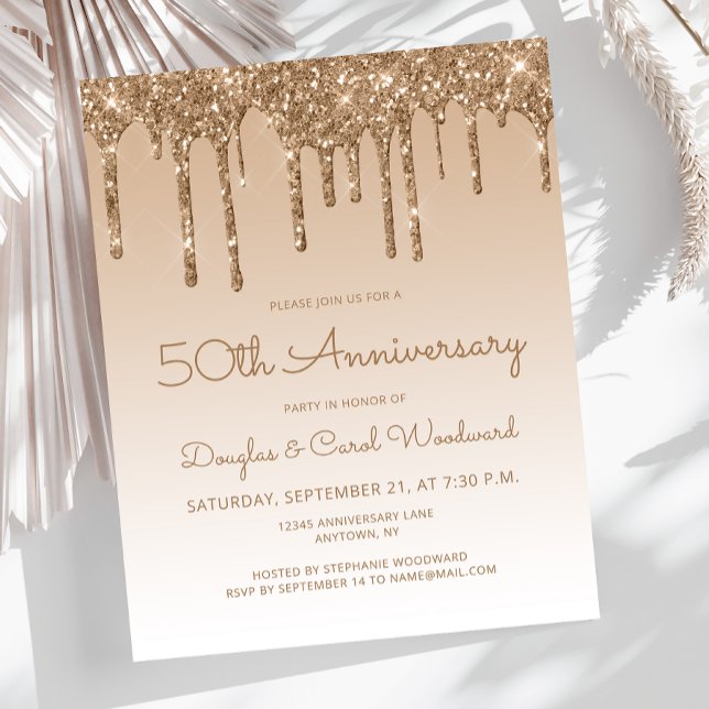 Invitation pour le 50e anniversaire de mariage Bud (Créateur téléchargé)