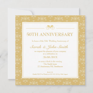 Invitation pour le 50e anniversaire de mariage de 