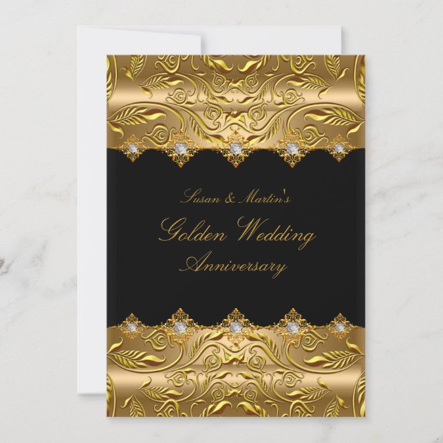 Invitation pour le 50e anniversaire de mariage tou (Devant)