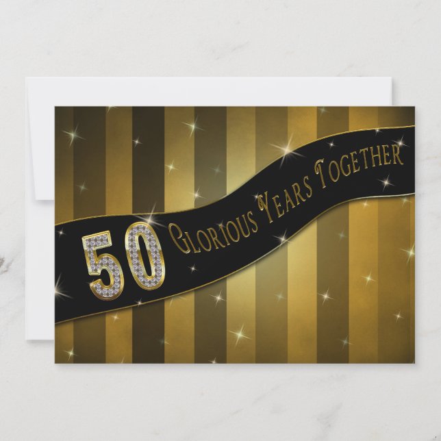Invitation pour le 50e anniversaire - Des années g (Devant)