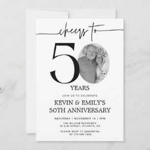 Invitation pour le 50e anniversaire Simple Photo