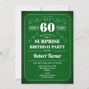 Invitation pour le 60e anniversaire surprise - Bla