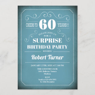Invitation pour le 60e anniversaire Surprise - Ble