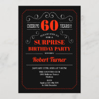 Invitation pour le 60e anniversaire surprise - Rou
