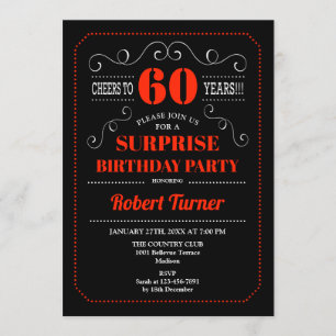 Invitation pour le 60e anniversaire surprise - Rou