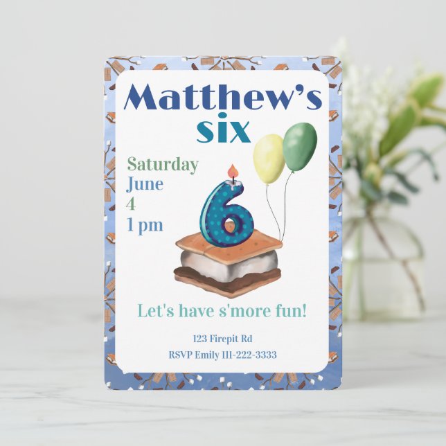 Invitation pour le 6ème anniversaire : Amusons-nou (Debout devant)