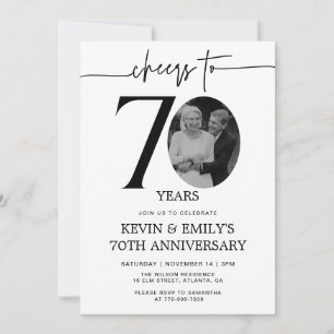 Invitation pour le 70e anniversaire Simple Photo
