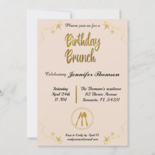 Invitation pour le brunch d'anniversaire