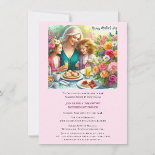 Invitation pour le brunch de la fête des mères en 