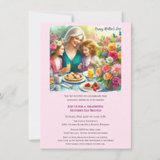 Invitation pour le brunch de la fête des mères en 