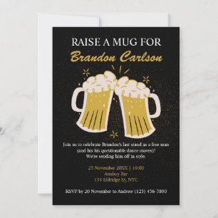 Invitation pour le dernier toast et la fête de biè