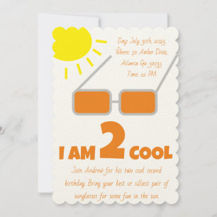 Invitation pour le deuxième anniversaire