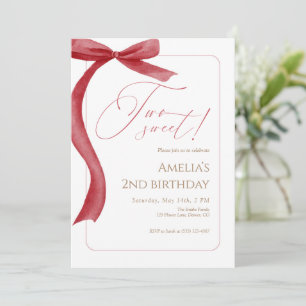 Invitation pour le deuxième anniversaire avec un r