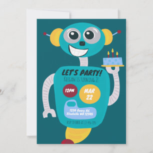 Invitation pour le deuxième anniversaire de garçon