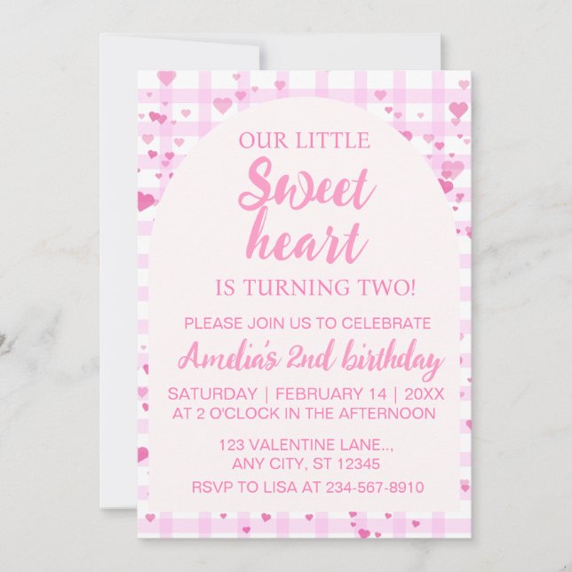 Invitation pour le deuxième anniversaire de Little (Devant)