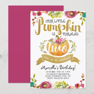 Invitation pour le deuxième anniversaire de Little