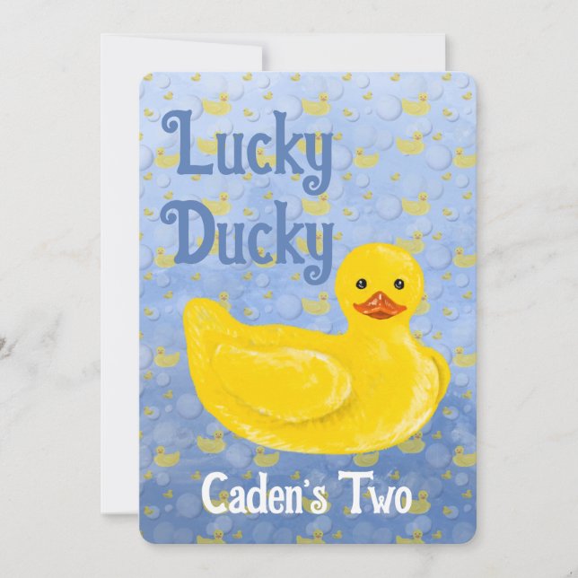 Invitation pour le deuxième anniversaire de Lucky  (Devant)