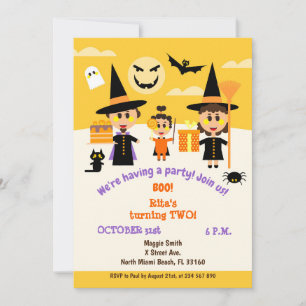 Invitation pour le deuxième anniversaire d'Hallowe