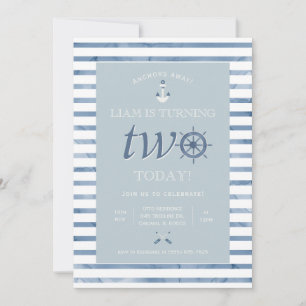 Invitation pour le deuxième anniversaire sur le th