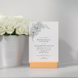 Invitation pour le dîner de répétition de Budget F