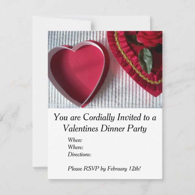 Invitation pour le dîner Valentines (Devant)