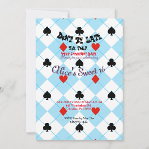 Invitation pour le dos de carte Alice au pays des 