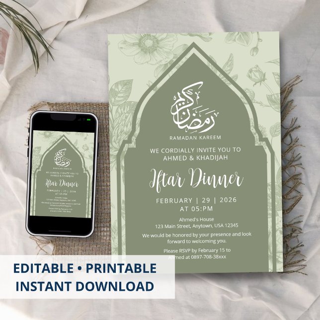 Invitation pour le Iftar de Ramadan avec une Arche (Créateur téléchargé)