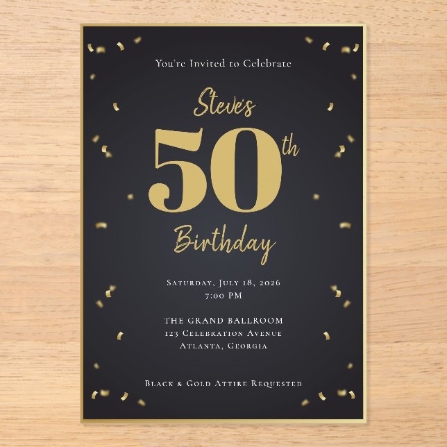 Invitation pour le Jalon Or de Minuit (Recto)