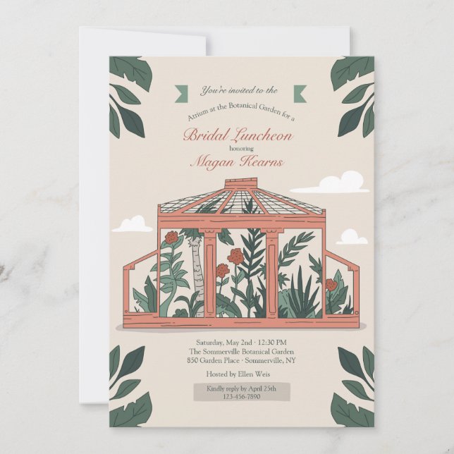 Invitation pour le Jardin Botanique Atrium (Devant)