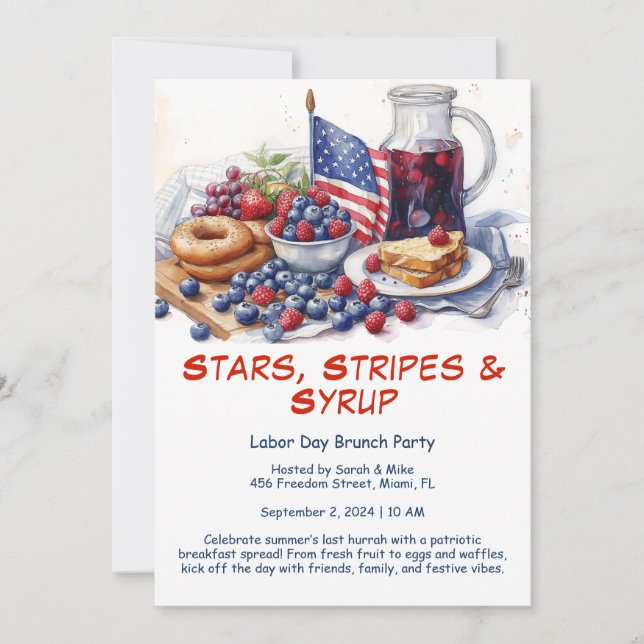 Invitation pour le petit déjeuner de la fête du tr (Devant)