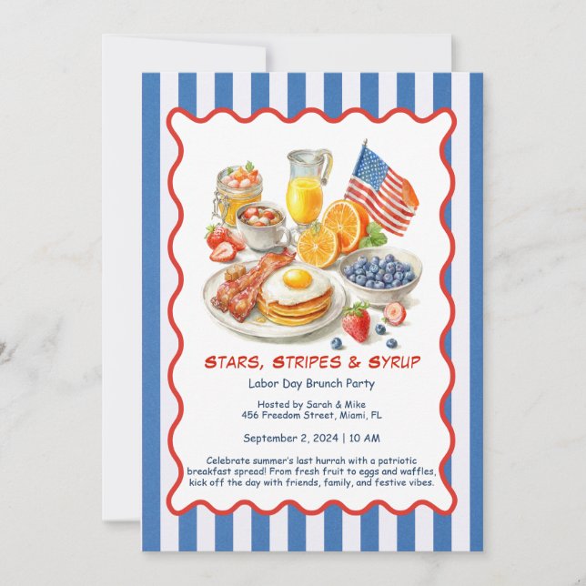Invitation pour le petit déjeuner de la fête du tr (Devant)