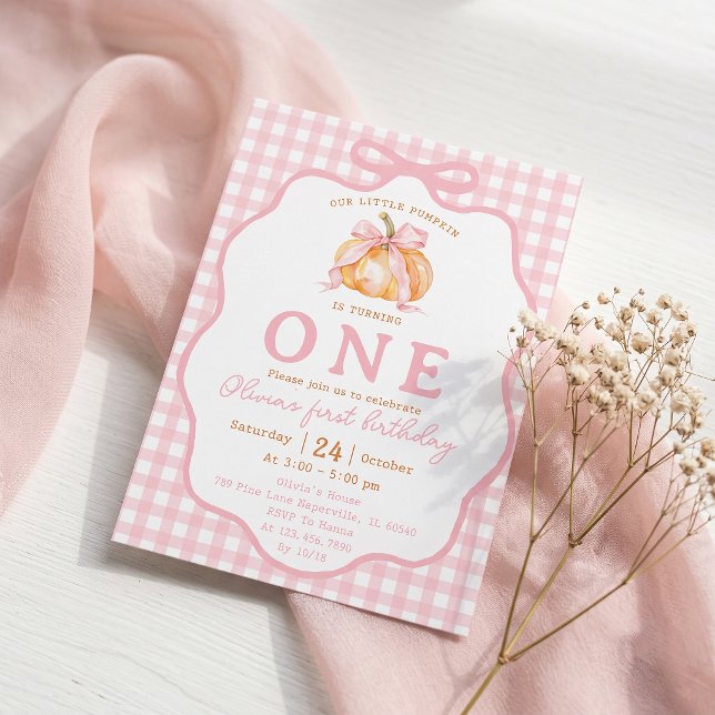 Invitation pour le premier anniversaire avec citro (Créateur téléchargé)