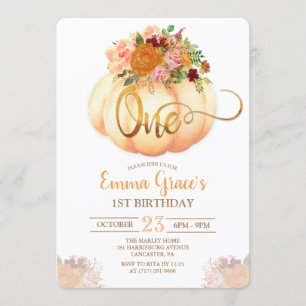 Invitation pour le premier anniversaire avec citro