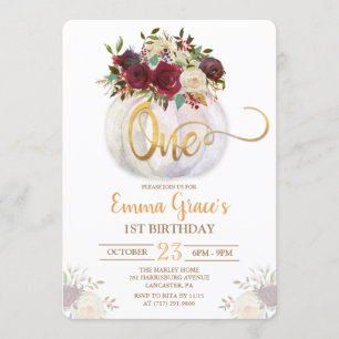 Invitation pour le premier anniversaire avec citro