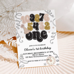 Invitation pour le premier anniversaire avec compt