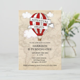 Invitation pour le premier anniversaire - Aventure