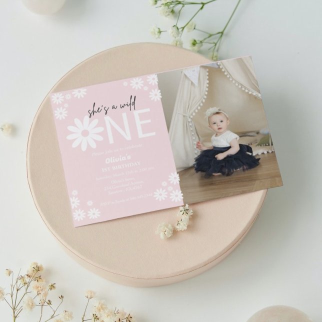 Invitation pour le premier anniversaire bohème Dai (Créateur téléchargé)