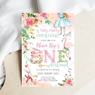 Invitation pour le premier anniversaire d'Alice au