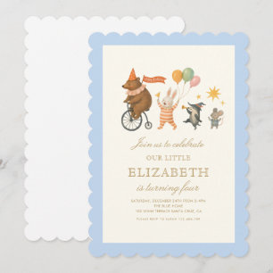 Invitation pour le premier anniversaire d'animaux