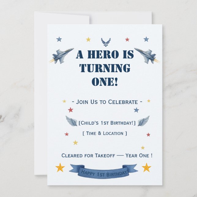 Invitation pour le premier anniversaire de Air For (Devant)