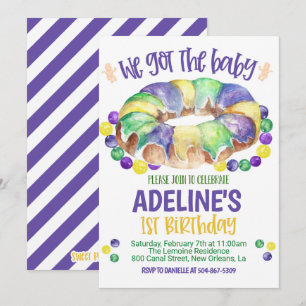 Invitation pour le premier anniversaire de Bébé Ma