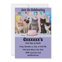 Invitation pour le premier anniversaire de bébé mi